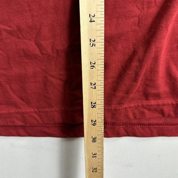 Duluth Trading Henley Relaxed Fit Long Tail Mens Size Large Long SLeeve Red - Picture 9 of 9